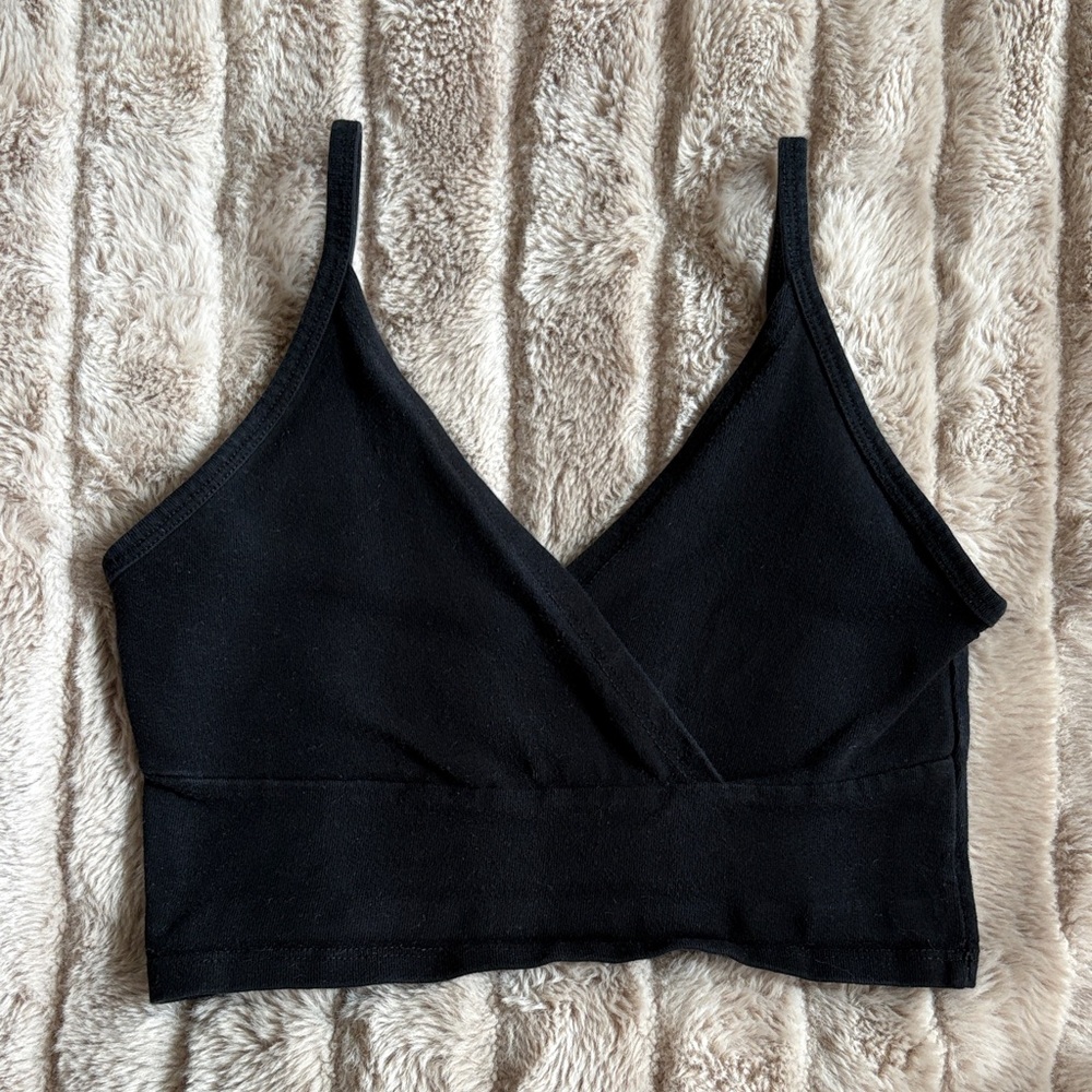 Brandy Melville Black Wrap Bralette